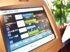 体組成計による測定、パーソナルトレーナーの診断